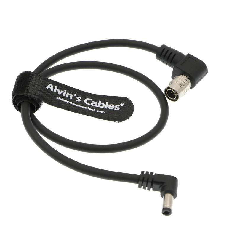 Alvin's Cables 4 Pin Hirose Male to DC Jack Power Cable for Sound Devices 633/644/688 Zoom F8 Blackmagic Cinema Camera 4K 45cm Right angle 4 pin