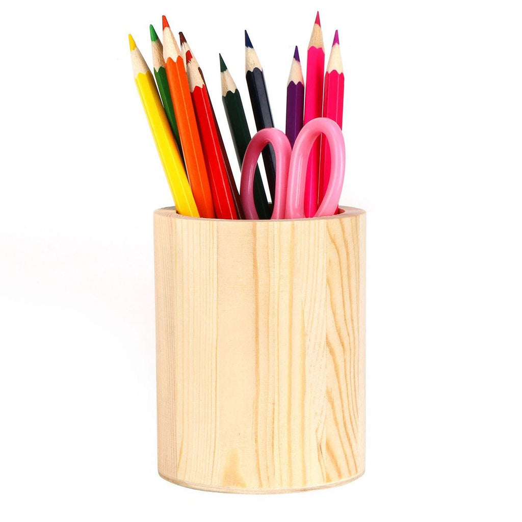 Pen Holder, Solid Wood Desk Pen Pencil Holder Stand Multi Purpose Use Pencil Cup Pot De Wood Desk Pen Pencil Holder Stand Multi Purpose Use Pencil Cup Pot Desk Organizersk Organizer (wood)