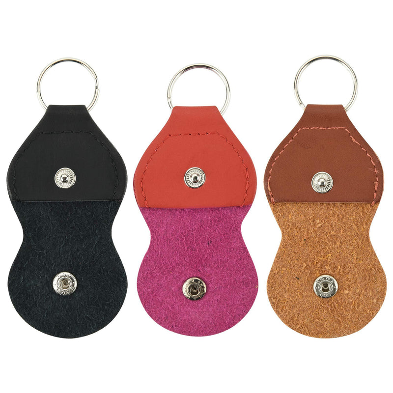 COSMOS Pack of 3 PU Leather Guitar Pick Holder Case Key Chain Holder