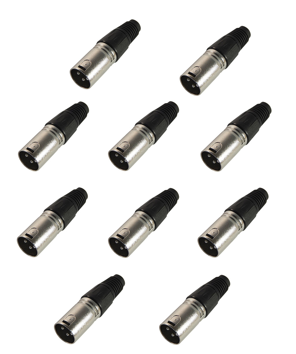 [AUSTRALIA] - YCS Basics Wire Your Own Solder Type XLR Male Connector, 10 Pack 