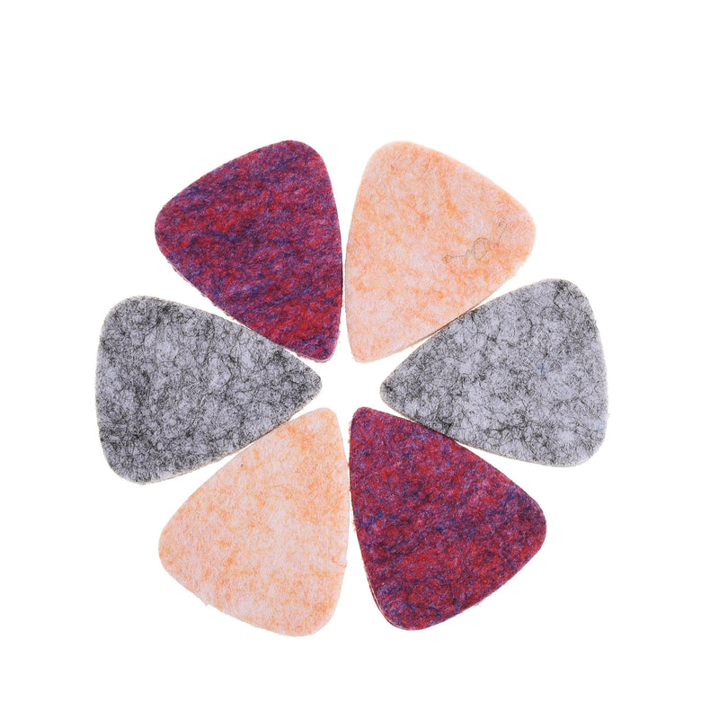 COSMOS Pack of 6 Felt Picks for Protection of Fingernails for Ukulele Guitar or Other Low Tension Instrument