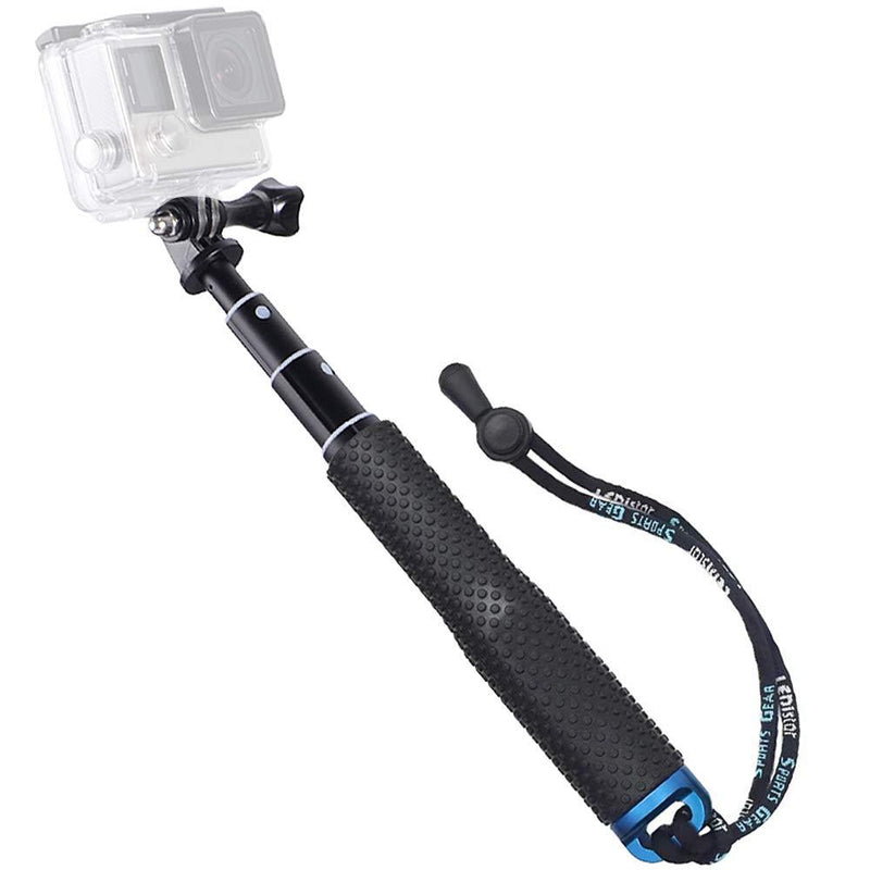 Trehapuva Selfie Stick, 19” Waterproof Hand Grip Adjustable Extension Monopod Pole Compatible with GoPro Hero(2018) Hero 9 8 7 6 5 4 3+ 3 2 1 Session, AKASO, Xiaomi Yi,SJCAM SJ4000 SJ5000 SJ6000 More