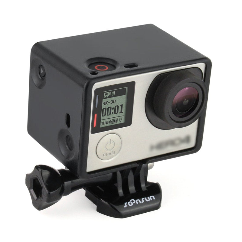 SOONSUN Frame Mount Extension for GoPro Hero 4 3+ 3 with Screen / Battery Extension - Use with LCD BacPac or Battery Extension - Includes Quick Release Buckle and Thumb Screw