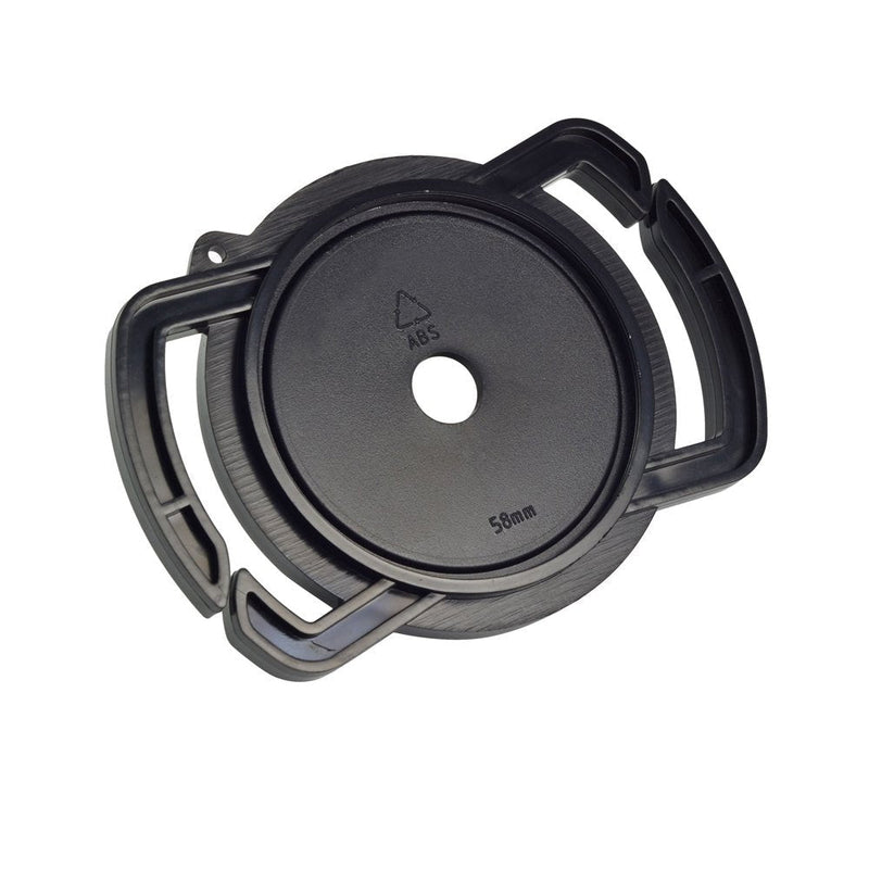 FoRapid Camera Buckle Lens Cap Holder Keeper for Canon Nikon Sony Olympus Fujifilm Pentax Panasonic Sigma DSLR/SLR/Evil Camera Lens Cap-Black ABS Plastic (52mm 58mm 67mm) 52mm 58mm 67mm