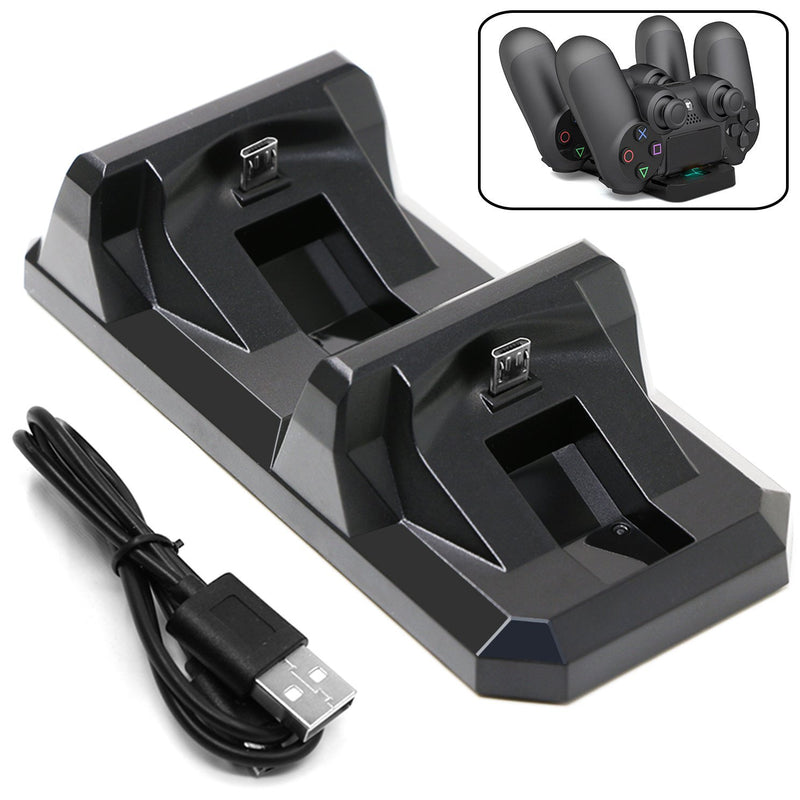 ADVcer Dual PS4 Controller Charging Station, PS4 Gamepad Charge Dock, Vertical Charger and Storage Stand Pad for Sony Playstation4 or Playstation 4 Pro, 4 Slim 03 PS4 Controller Charger