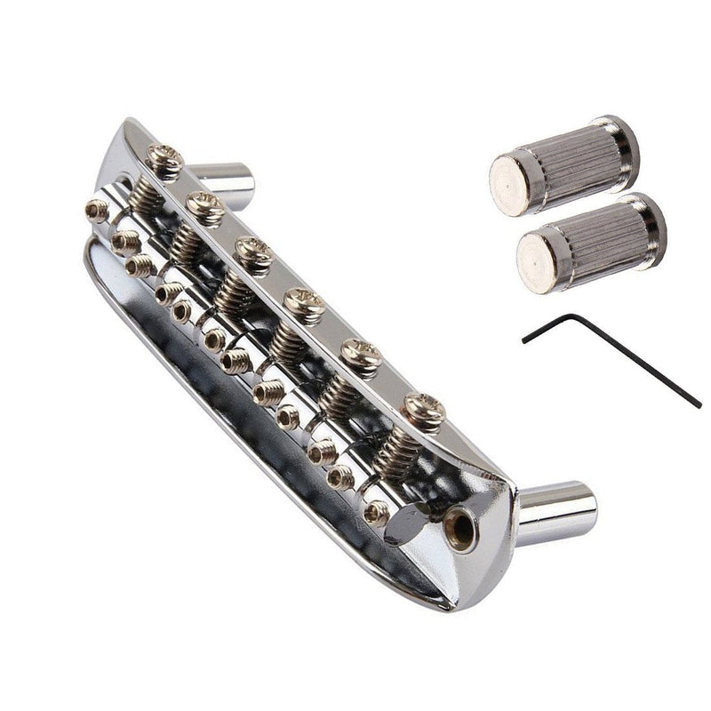 Timiy Guitar Bridge with Mounting Cup Chrome for Tele Guitar