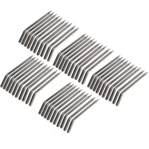 BoNew-Oral 50PCS Air Water Spray Syringe Autoclavable Metal Alloy Nozzles/Tips/Tubes