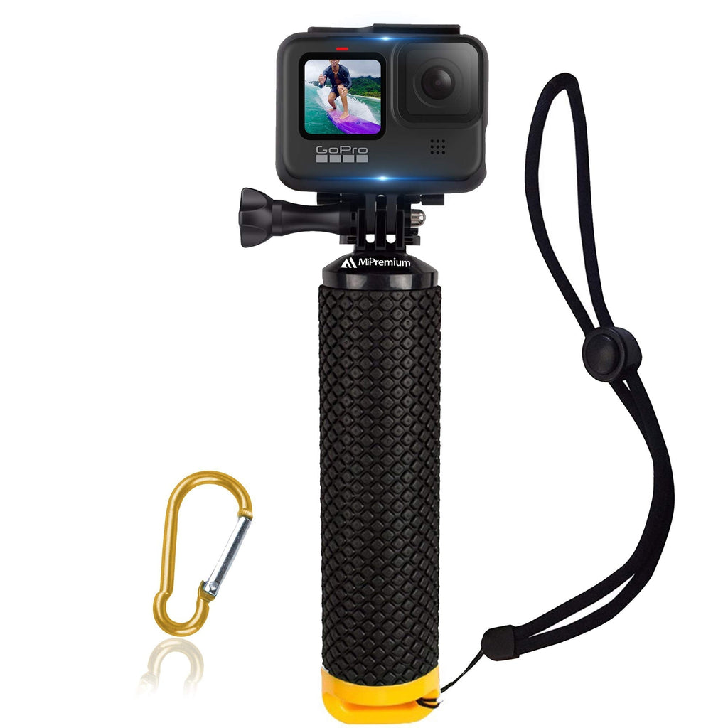 Waterproof Floating Hand Grip Compatible with GoPro Hero 9 8 7 6 5 4 3+ 2 1 Session Black Silver Camera Handler & Handle Mount Accessories Kit for Water Sport and Action Cameras (Yellow) Yellow