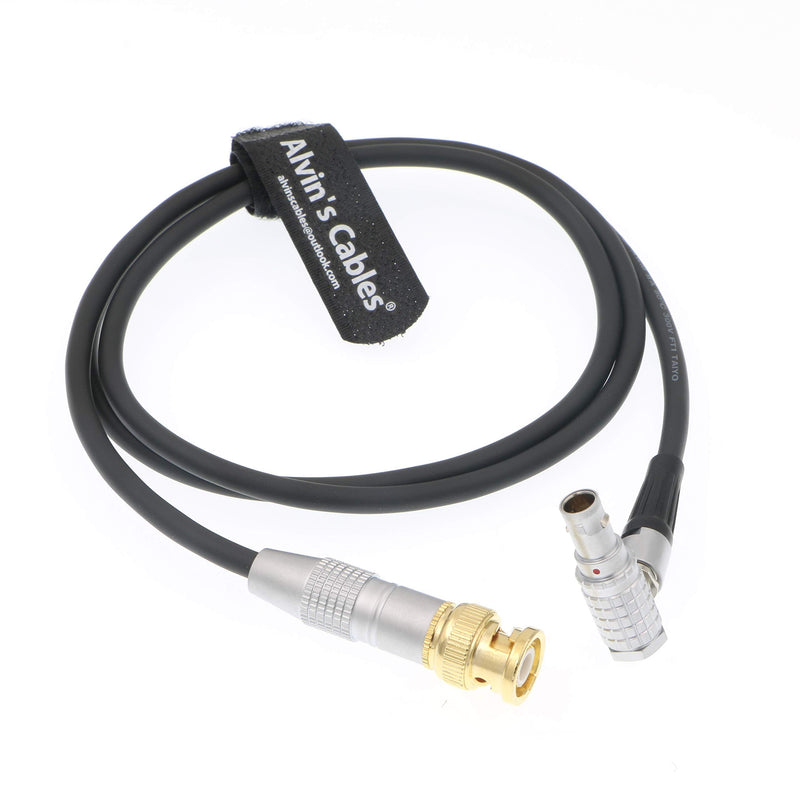 [AUSTRALIA] - Alvin's Cables BNC to 5 Pin Right Angle Time Code Cable for ARRI Mini Sound Devices ZAXCOM BNC to 5 Pin Male Right Angle 5 Pin 1M 