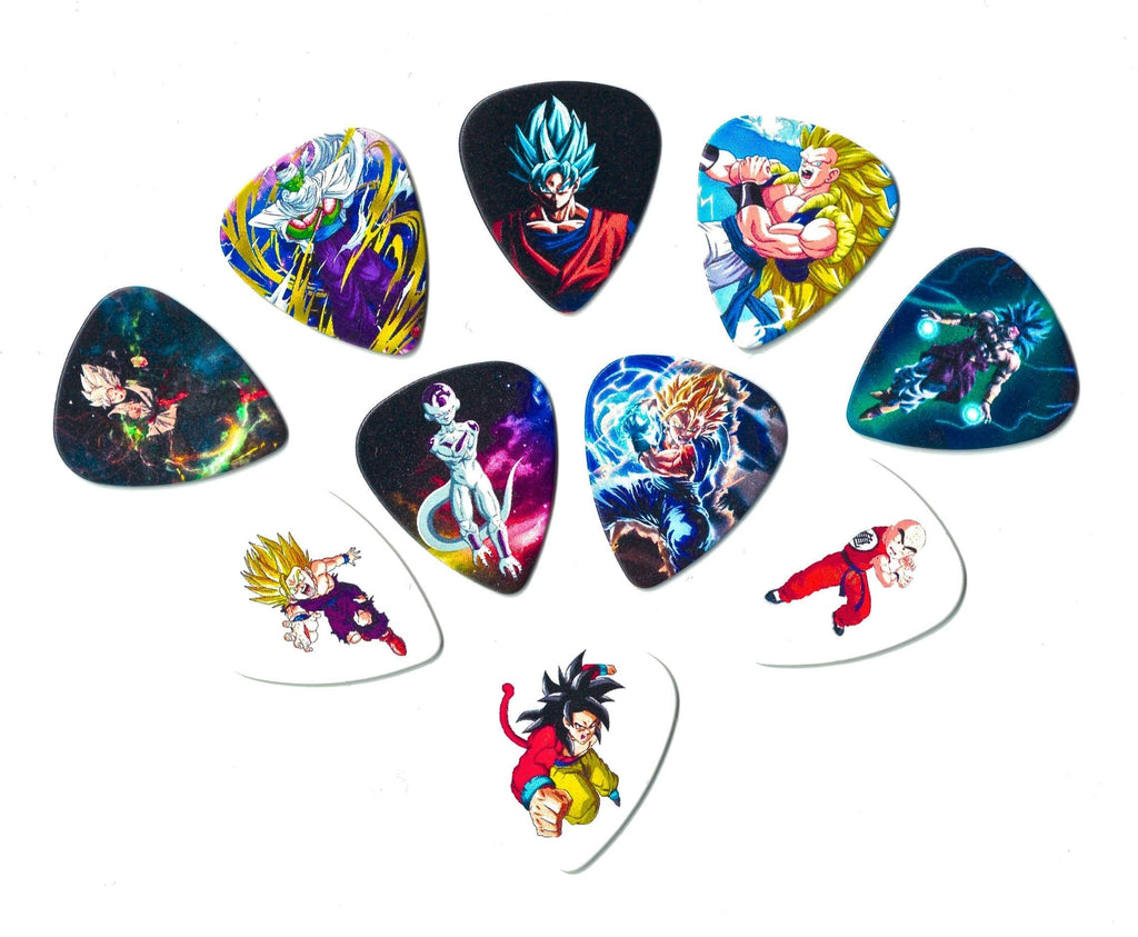 Dragon Ball Z Guitar Picks(10 Medium Picks in a Packet) for DBZ Lovers [0.71mm]