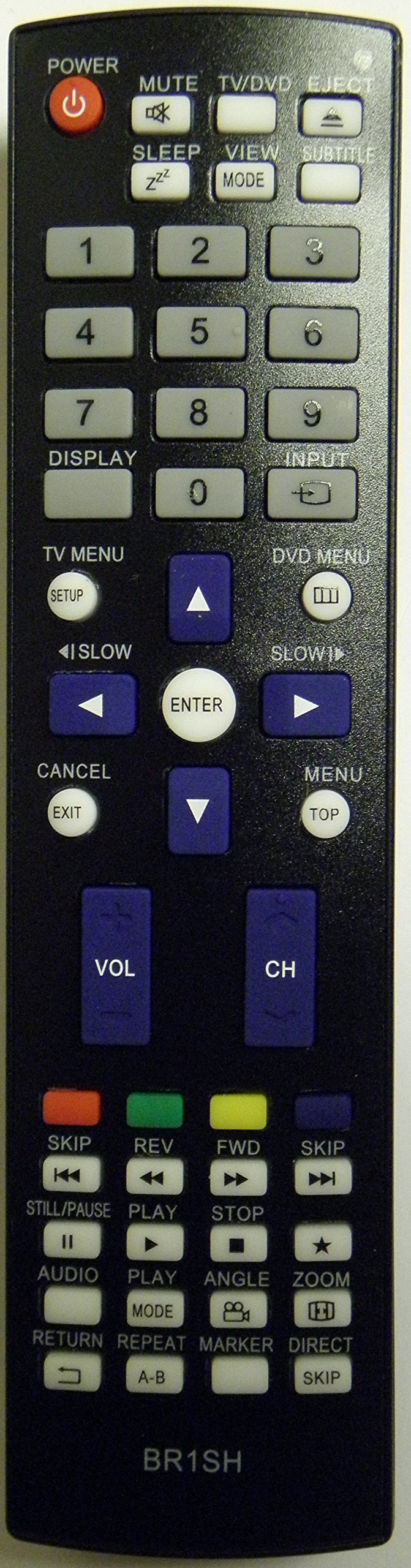 Replacement for Sharp TV/DVD Remote Control GA480WJSB and GA480WJSA
