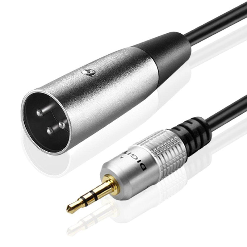 [AUSTRALIA] - TNP Premium 3.5mm (1/8 Inch) TRS to XLR Male to Male Mono Microphone Adapter Cable (6FT) - 3.5mm Male to XLR Male, XLR to Auxiliary AUX Headphone Audio Jack Plug Converter Wire Cord 6FT 