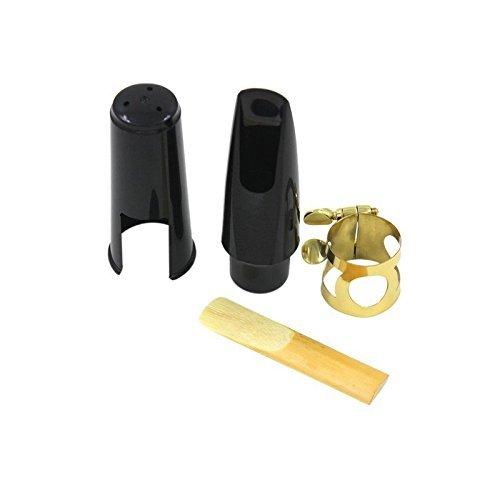 Timiy Alto Saxophone Mouthpiece kit Plastic with Metal Cap-Gold and Buckle Reed Mouthpiece Patches Pads Cushions Gold V1