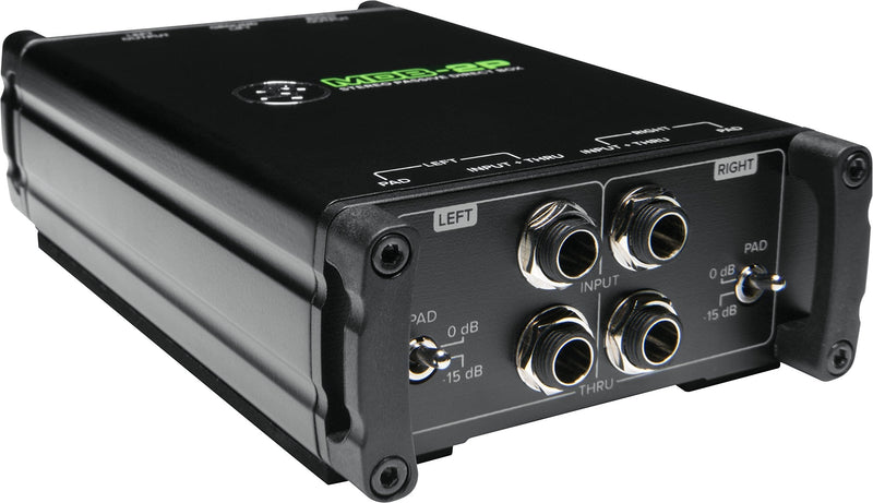 [AUSTRALIA] - Mackie MDB Series, Passive Stereo Direct Box with dual 1/4” High-Impedance Inputs with Thru Outputs, 15db pads, and Dual Low-Impedance XLR Outputs with Ground Lift (MDB-2P) Stereo Passive 