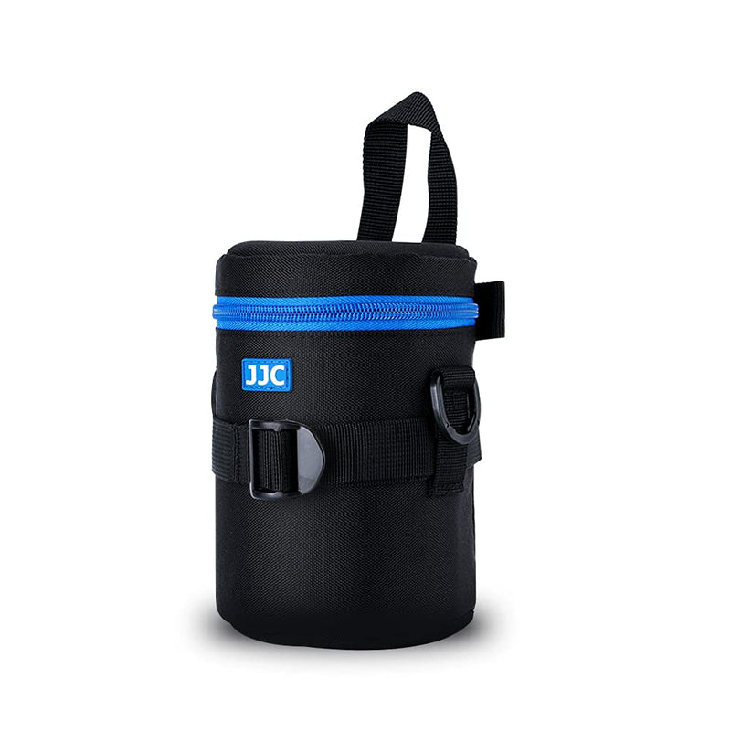 JJC Camera Lens Pouch Case for Canon EF 35mm Nikon AF-S 55-200mm 18-300mm Tamron AF 18-200mm Fujifilm XF 56mm & More, Zipper Polyester Lens Protective Bag Interior Size 3.15x5.98” M