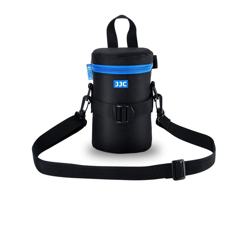JJC Camera Lens Pouch Case for Canon RF 85mm EF-S 55-250mm EF 24-70mm Nikon Nikkor AF 70-300mm and More, Zipper Polyester Lens Protective Bag Interior Size 3.15x6.69” L