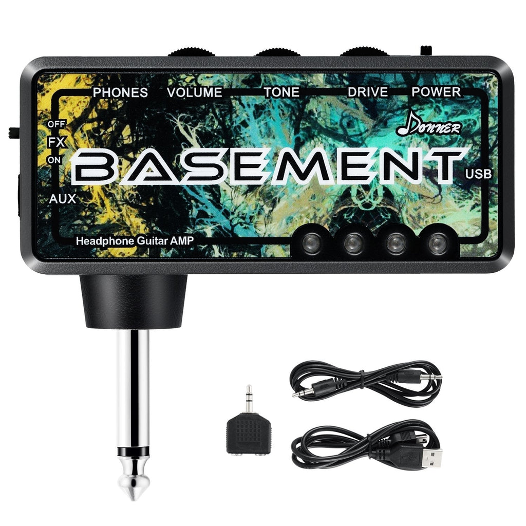 [AUSTRALIA] - Donner Bass Guitar Headphone Amp Basement Pocket FX WAH Rechargeable Mini Practice Amplifier 
