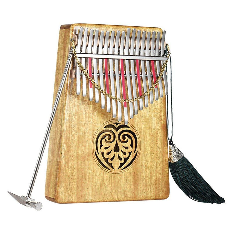 ammoon Kalimba 17 key Thumb Piano Solid Wood Finger Piano with Carry Bag Tuning Hammer Easy to Learn Portable Musical Instrument Gifts for Kids Adult Beginners AKP-17L