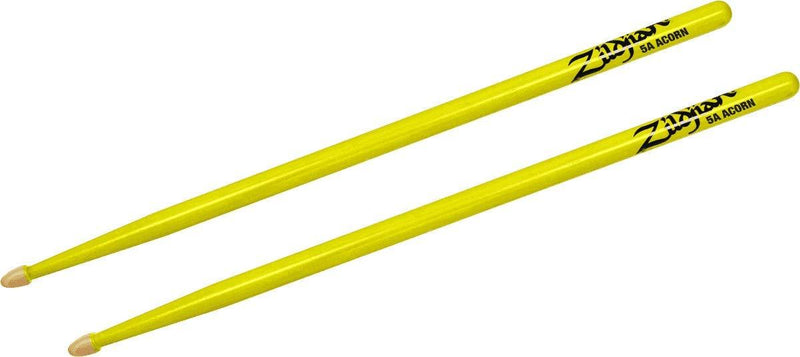 Zildjian 5A Acorn Neon Yellow Drumsticks