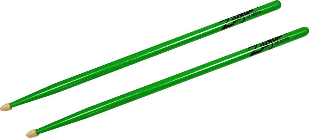 Zildjian 5A Acorn Neon Green Drumsticks