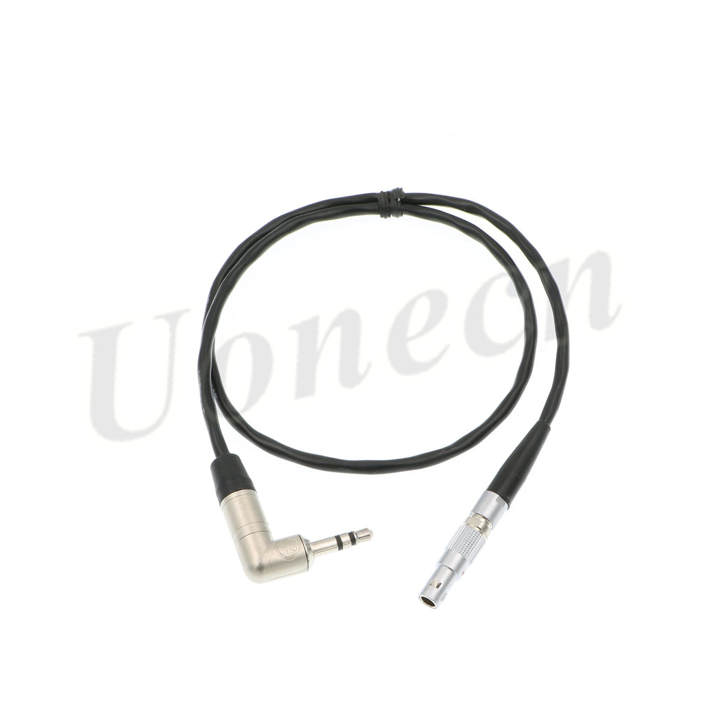 Uonecn Red Epic time Code line 00B 4 pin Male to Easync Synchronize Right Angle 3.5mm Audio Head