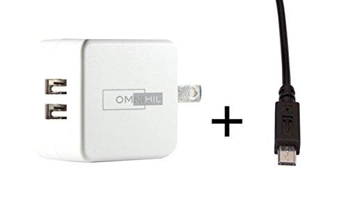 Omnihil 2-Port USB Charger Compatible with Roland R-07 Stereo Recorder