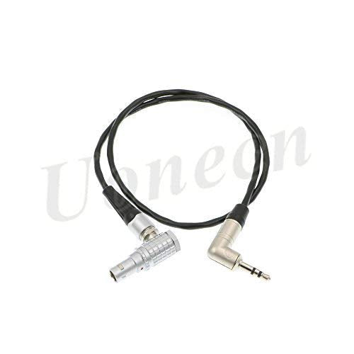 Uonecn Sound Device Time Code Cable Right Angle 3.5mm to 0B 5 pin Male Tentacle Sync Adapter Cable