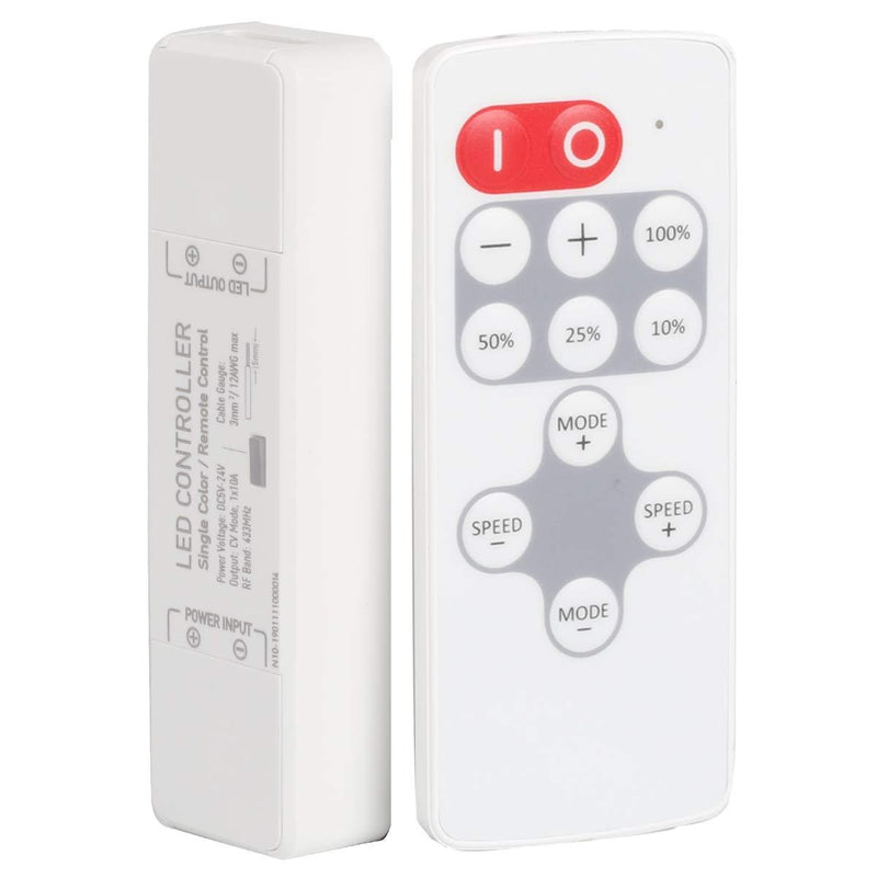 [AUSTRALIA] - LED Strip Light Controller,SPIGHTDEX RF Mini Dimmer Single Channel LED Remote Smart Wireless Remote with Control N10 