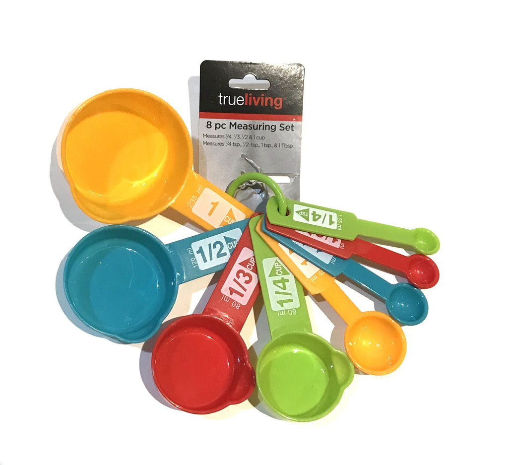 True Living 8 pc Measuring Cup And Spoon Set