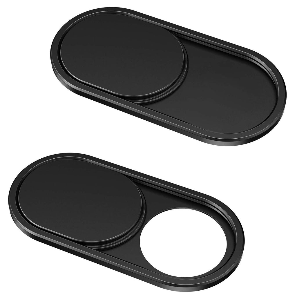 CloudValley Webcam Cover Slide[2-Pack], 0.023 Inch Ultra-Thin Metal Web Camera Cover for MacBook Pro, iMac, Laptop, PC, iPad Pro, iPhone 8/7/6 Plus, Protect Your Visual Prvacy [Black] Black