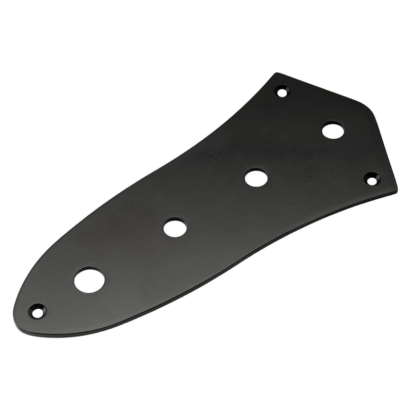 Musiclily 4 Hole J Bass Control Plate for Jazz Bass Replacement, Black