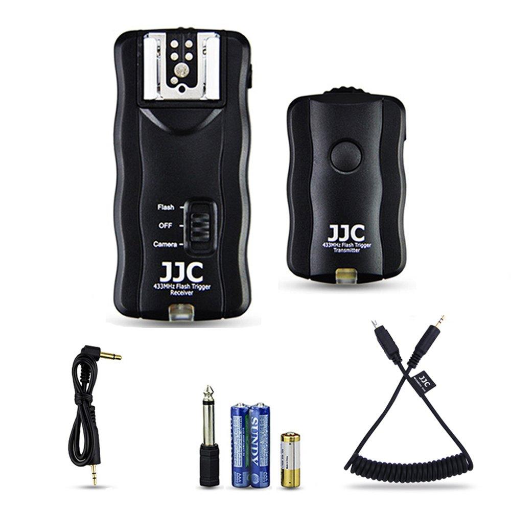 Wireless Flash Trigger JJC Remote Control Flash Trigger Kit for Nikon SB-910 SB-700 on Nikon D3300 D3200 D3100 D7500 D7200 D7100 D5600 D5500 D5300 D5200 D5100 D750 D610 D600,etc with Shutter Cable 1 Transmitter + 1 Receiver