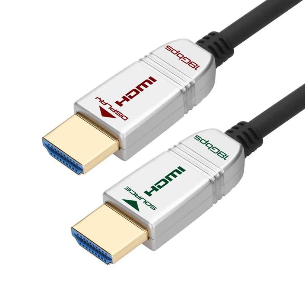 FeizLink HDMI Fiber Cable 50FT 4K 60Hz High Speed 18Gbps HDR ARC HDCP2.2 3D Slim Flexible HDMI Optica Cable for HDTV/TVbox/Gaming Box / 4K Projector Fiber 50FT