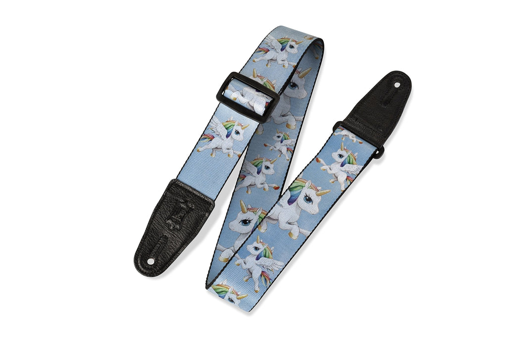 Levy's Leathers 2" Sublimation Printed Guitar Strap with Genuine Leather Ends. Adjustable to 65" (MPS2-132) MPS2-132