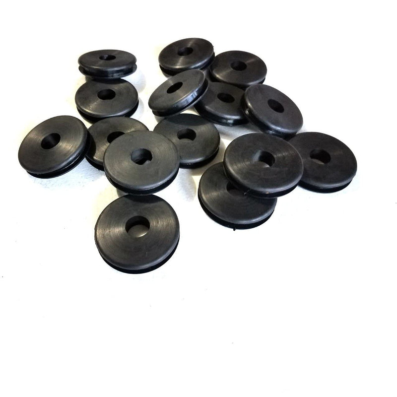 Pack of 15 Rubber Grommets 1/2" Inside Diameter - 3/16 Groove Width - Fits 1-1/2" Drill Hole