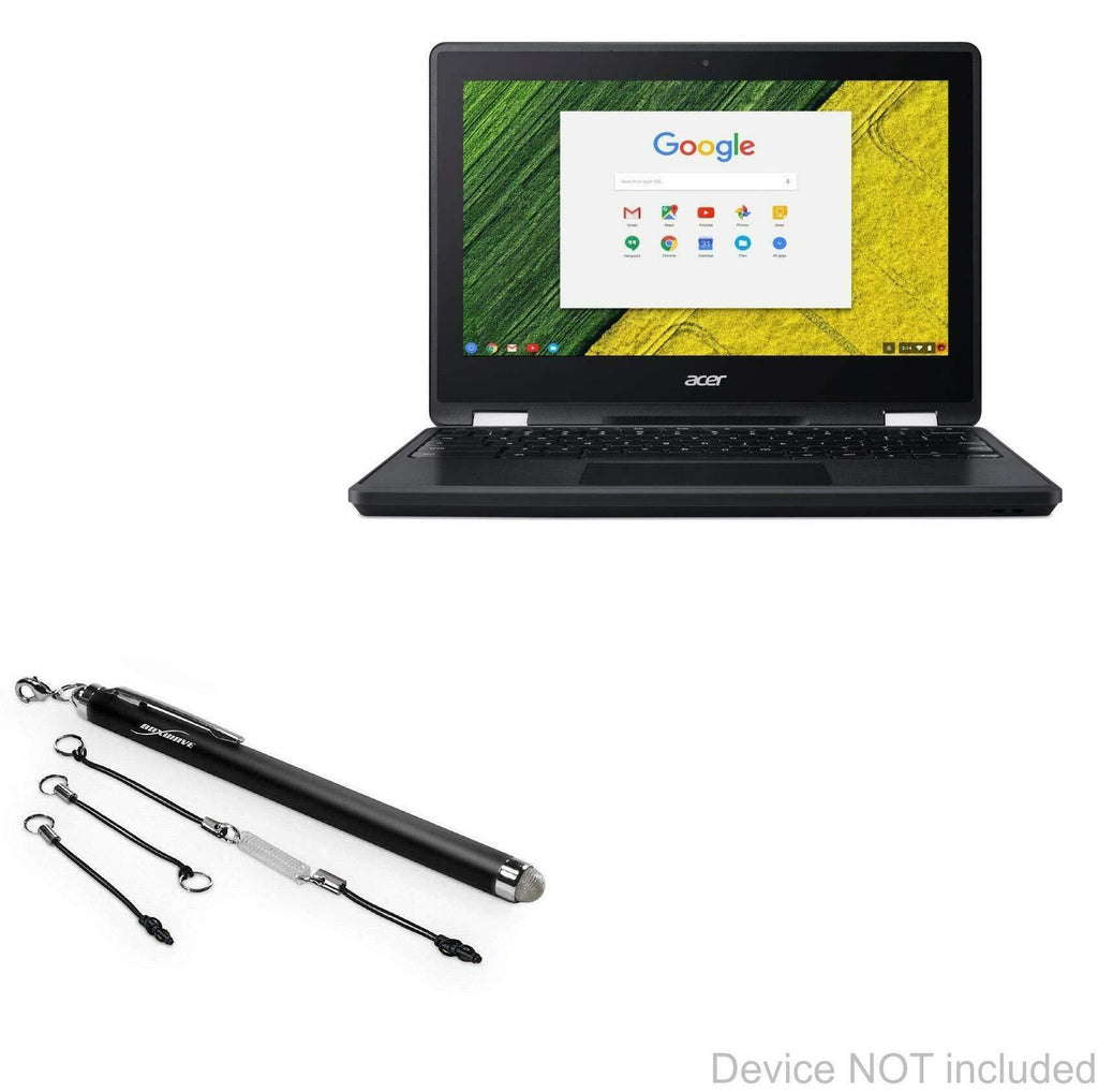 Stylus Pen for Acer Chromebook Spin 11 (R751T) (Stylus Pen by BoxWave) - EverTouch Capacitive Stylus, Fiber Tip Capacitive Stylus Pen for Acer Chromebook Spin 11 (R751T) - Jet Black