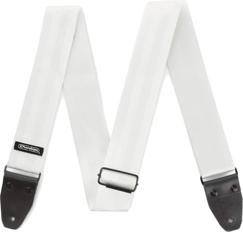 Jim Dunlop Deluxe Seatbelt White Guitar Strap (DST70-01WH)