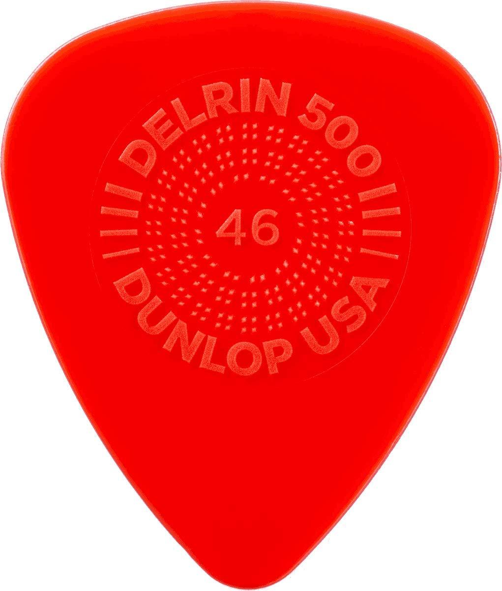 Jim Dunlop Delrin 500 Prime Grip .46mm Guitar Picks (450P.46) 12 Pack