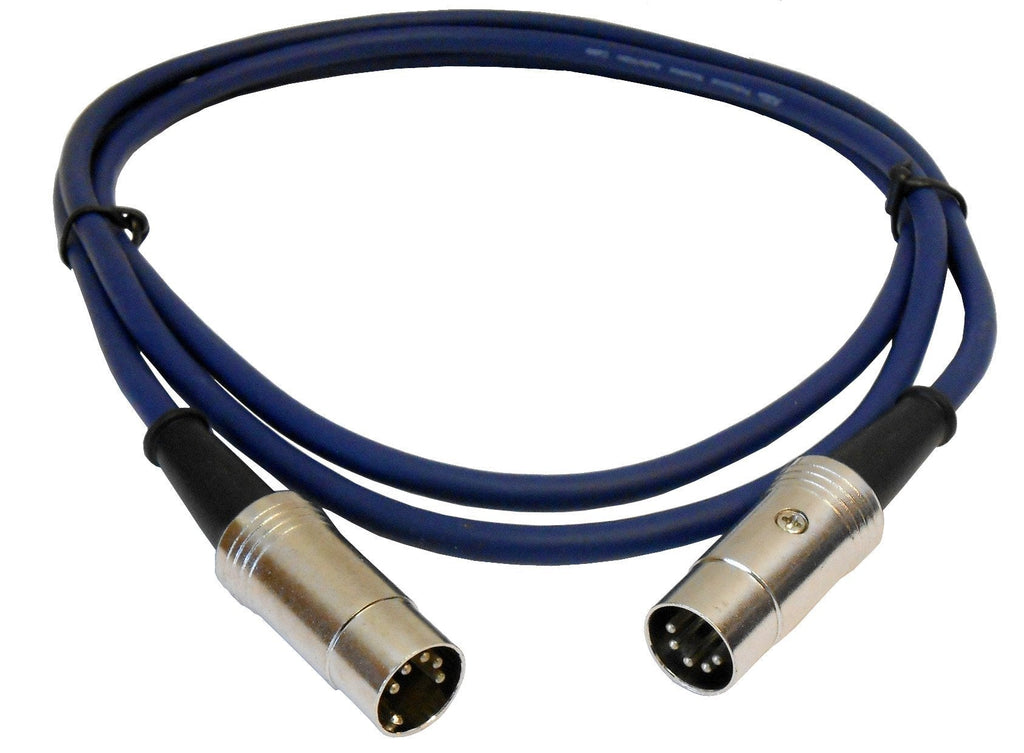 [AUSTRALIA] - Audio2000'S ADC2053 MIDI Cable with Double Shield, 5 Feet (5 Feet, Metal Connectors) 5 Feet, Metal Connectors 