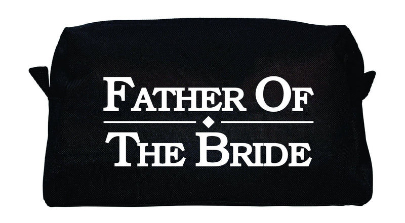 TSO Mens Wedding Party Toiletry Bag - Black Dopp Bag and Travel Toiletry Bag for Holding All Your Needs (9.25'' x 5'' x 3.75'') (Father of the Bride) Father of the Bride