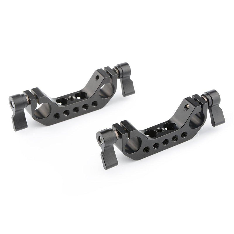 CAMVATE 15mm Rod Clamp with 1/4"-20 Thread for DLSR Camera Rig Cage Baseplate (2 PCS)