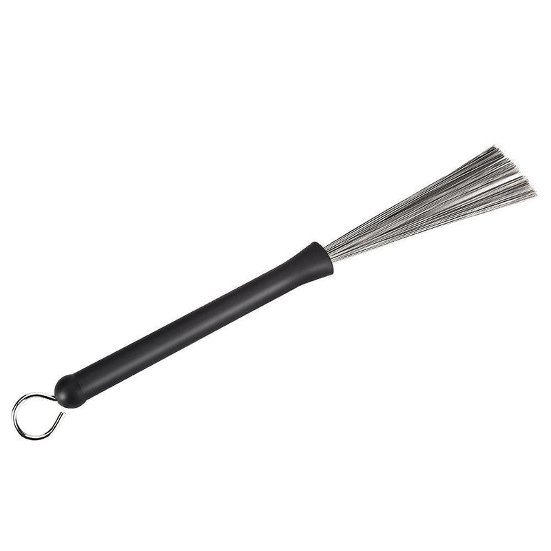 VGEBY Drum Brush, Retractable Wire Strands Drum Brush Stick Loop End Insruments Cleaning Accessory