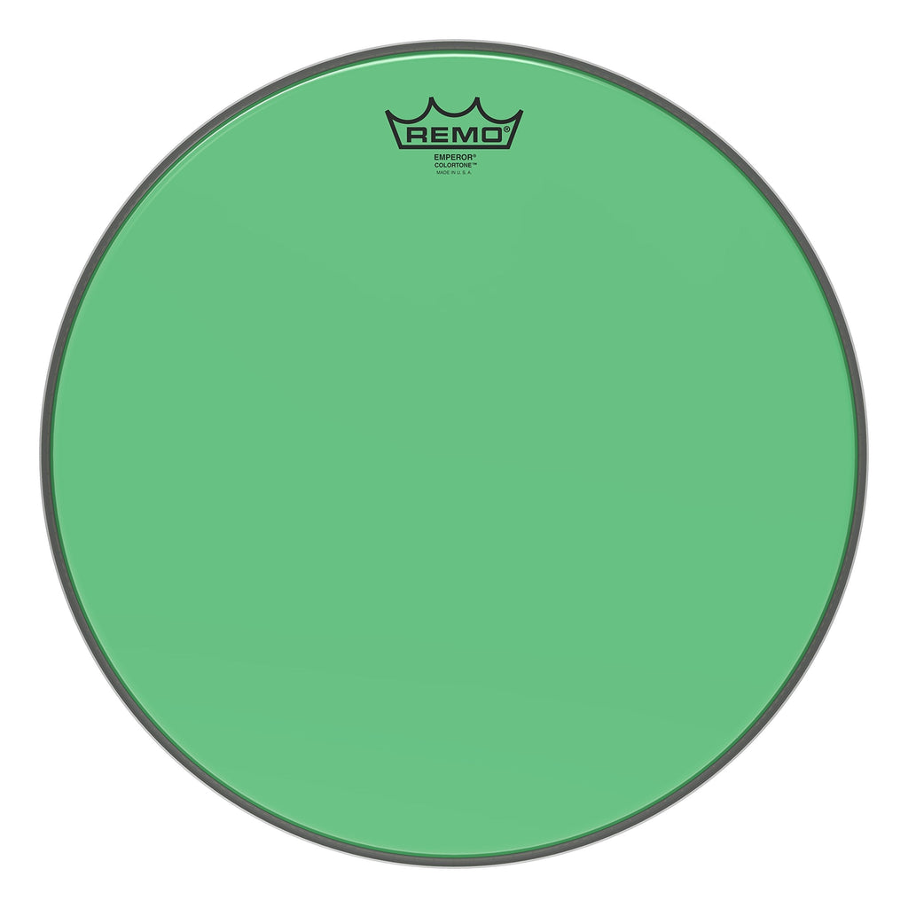 Remo Emperor Colortone Green Drumhead, 15" 15"