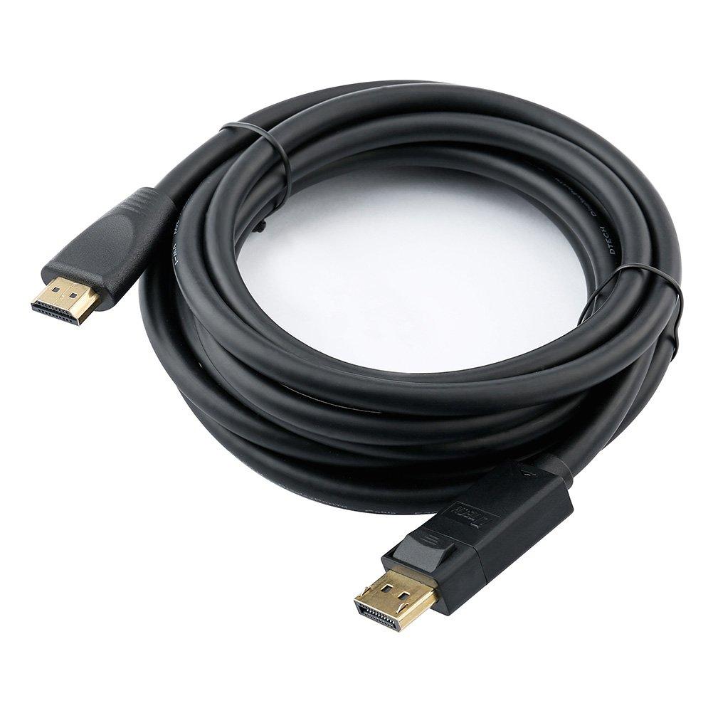 DTECH 3ft DisplayPort to HDMI Cable with Gold Plated Connector - Black