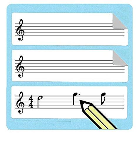 Treble Clef Staff Stickers (75 Pack) Great for music teachers!