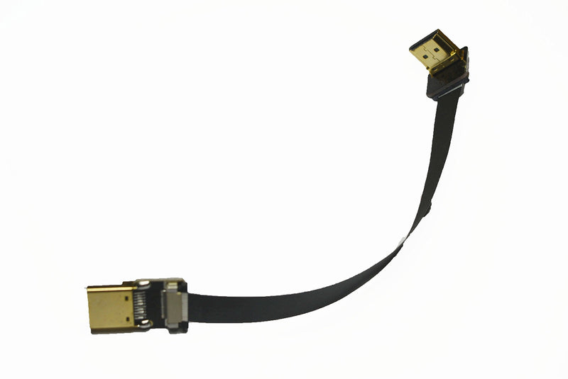 Short Standard HDMI FPV HDMI Cable Standard HDMI Male to Standard HDMI Male 90 Degree for RED blackmagic BMCC Sony FS7 Canon C300 Black (10CM) 10CM A1-A2-BLACK-3.9"