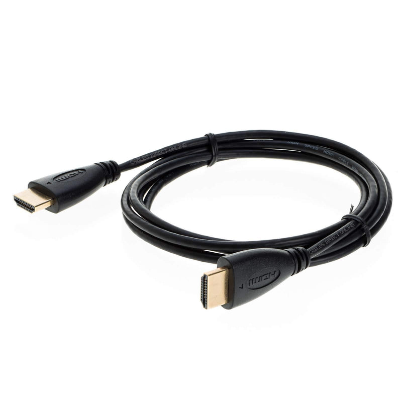 6FT Premium Gold Plated 4K HDMI Cable with Audio & Ethernet Return Channel, 2160p, Compatible with TV, DVD, PS4, Xbox, Bluray (6FT, Black) 6FT