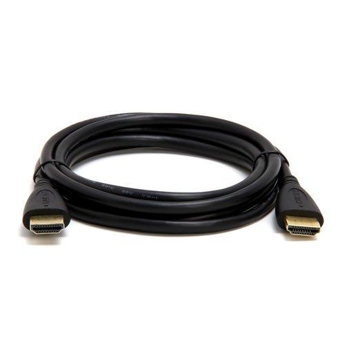 10FT Premium Gold Plated HDMI Cable with Audio & Ethernet Return Channel, v 1.4, 1080P FHD, Compatible with TV, DVD, PS4, Xbox, Bluray (10FT, Black) 10FT