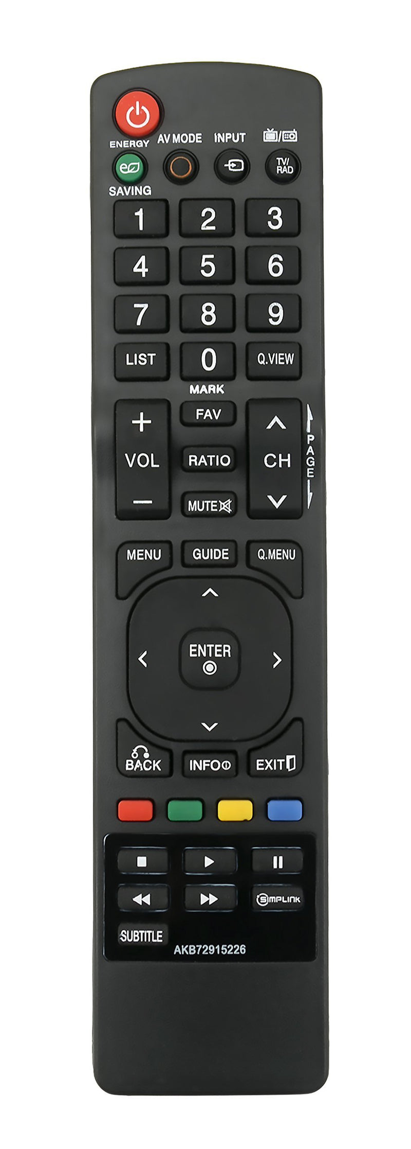 New AKB72915226 Replace Remote fit for LG TV 47LE5510 47LD650 37LM6200 50PV400 50PK550 32LM6200 MKJ40653805 32LG60UR 42LG60FR 42LG60F 47LG60FR LN46A650A1H 32LG60UR 32LE4500 42PJ550 22LD350 42LE4500