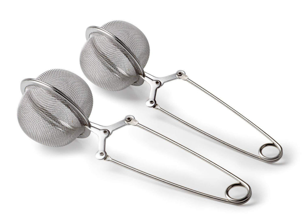 2pcs Mesh Snap Ball Loose Leaf Tea Infuser, 18/8 Stainless Steel, 6-Inches x 1.5-Inches (2)